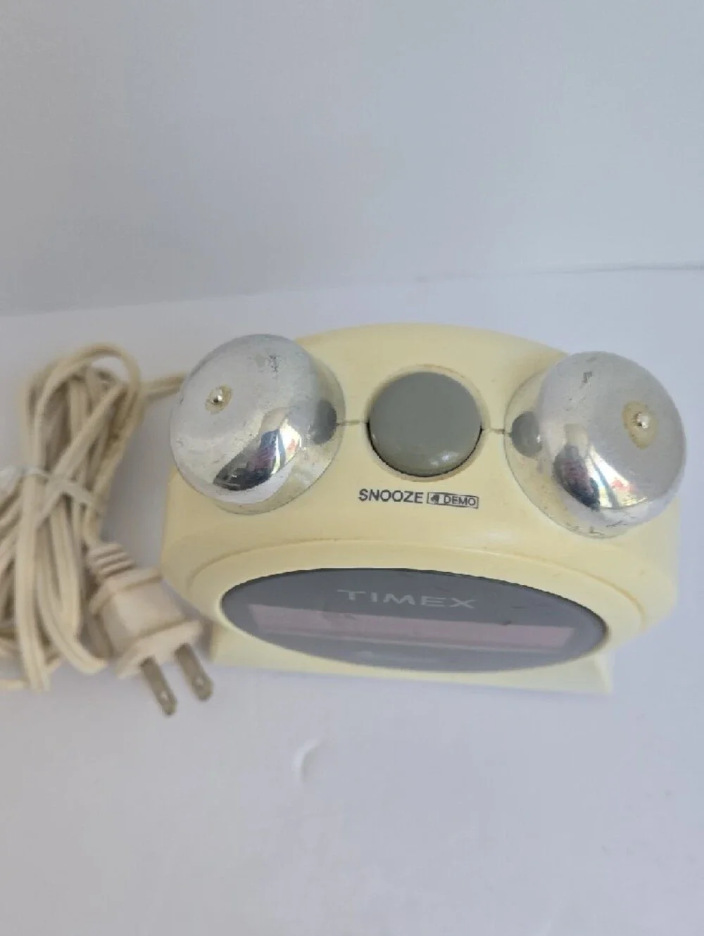 Vtg Sunbeam Electric Alarm Clock Lighted Dial And Timex Bell Sounds T127 White